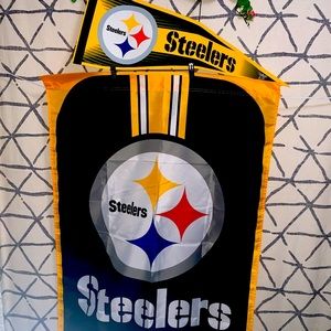 !Steelers flag and banner set!🏈🏟